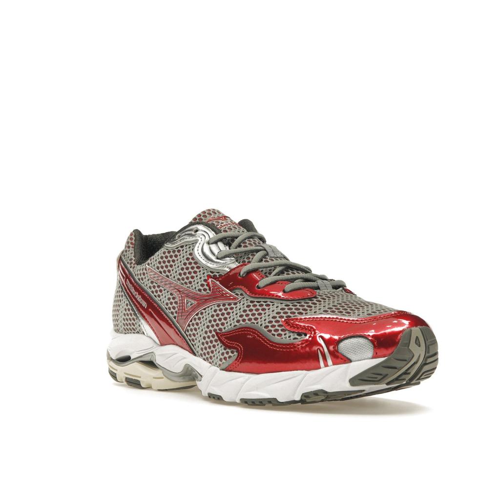 Mizuno Wave Rider 10 Flame Wave One Block Down Koi Men Sneakers Red Grey White D1GD232701