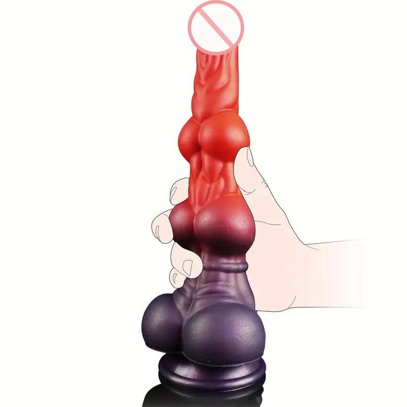 Alien Horse Hanging Double Knot False Penis  Thick Posterior Chamber Anal Plug  Male And Female Masturbation Device Sexual Product