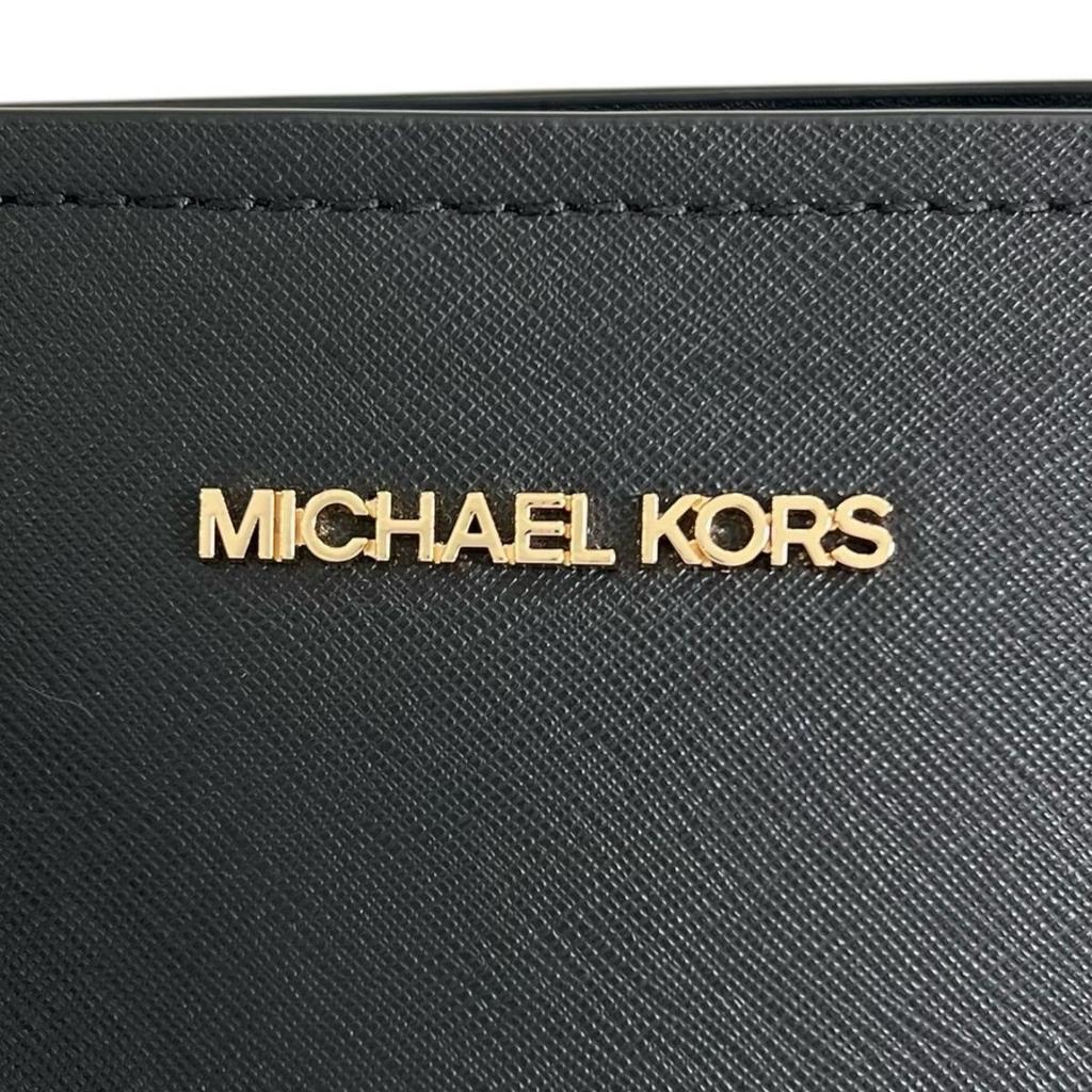 Michael Kors Satchel Shoulder Bag Handbag Leather Black Women 35T0GWXS3L Used