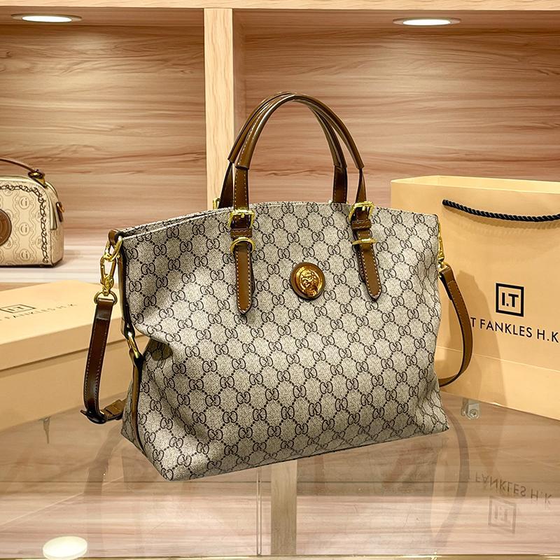 Women's New Large Capacity Single Shoulder Tote Bag Made of Genuine Leather for Commuting, Carrying A Crossbody Tote Bag