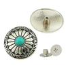 5 Pcs Leather Decorative Buttons Flower Buttons Imitation Turquoise Button for Jewellery Making Clothing Bag Dress