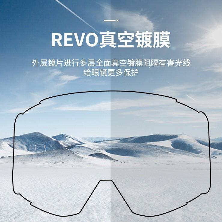Double-layer anti-fog snow goggles Ski goggles compatible with prescription glasses, three-layer foam ski goggles