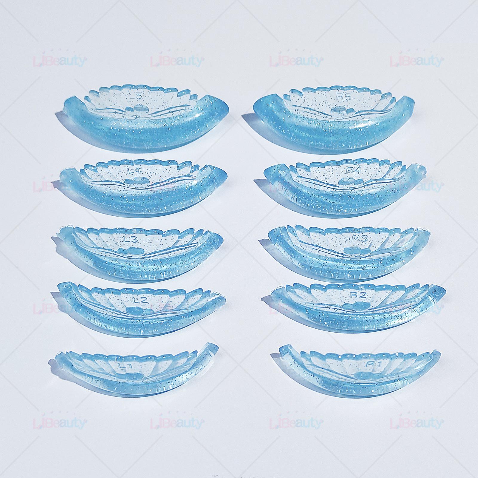

Libeauty Self-Adhesive Silicone Eyelash Lifting Pads синій/мерехтіння