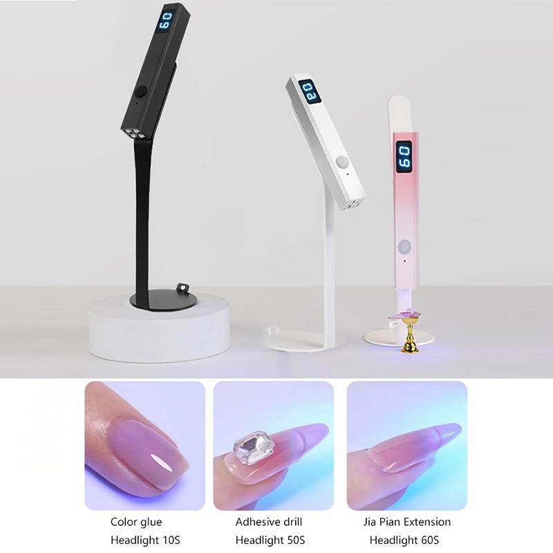 Mini Handheld Uv Led Lamp For Nails Portable Rechargeable Nail Dryer For Curing Gel Polish With Display Manicure Machine