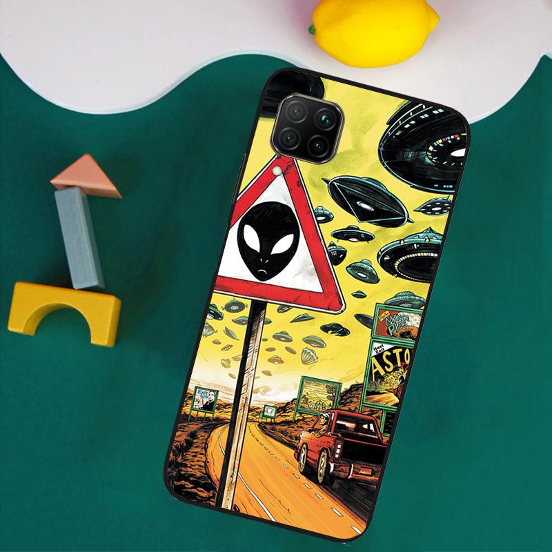 Cartoon Alien For Huawei Nova Y61 Y91 Y73 Y72 Y70 Y60 Y90 12s 12i 11i 8i 9 10 SE P30 P40 Lite P60 Pro Case