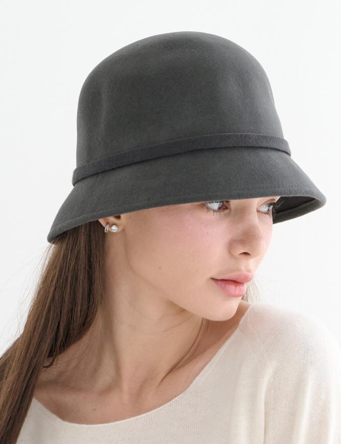 Koipeu Classic Wool Mink Cloche Cf073Ht037 Gry