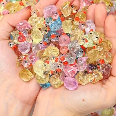 Glimmering Resin Little Ducks Mixed Colors For Garden DIY Aquarium Decorations Perfect Miniatures Aquariums And Crafts Fun Party