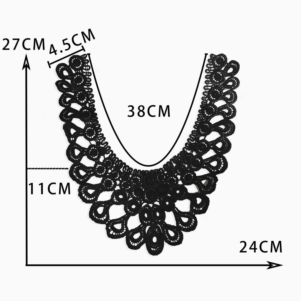 Schwarzweiß I Hohl Polyester Stickerei Kragen Nähen Spitze DIY Dekoration Mit Bekleidungszubehör Spitze