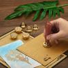 PATIKIL Rectangular Plain Wax Seal Removable Brass Wooden Retro Style 2 for Wine Gift Wrapping Stamp, Head, Unengraved, Handle, Envelopes,