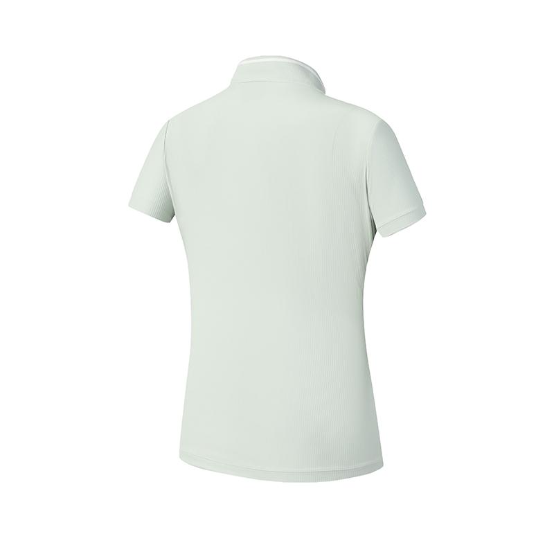 Fila Golf Series Fashionable Minimalist Comfortable Short Sleeve Polo Shirt Women Tops Fog-Gray A11W625114FGY
