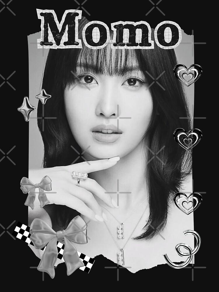 TWICE Momo Kpop Girl Group K-music South Korean Girl Group Black and White Collage Digital Art Portrait Classic T-Shirt