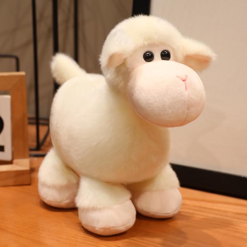 Cute Farm Series Plush Toy Cartoon Cow, Lamb, Little Donkey Doll Movie Stuffed Animals Cute Cattle Doll Home Decor Birthday Gift