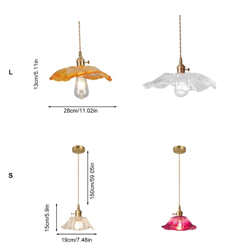 Modern Pendant Lights Flower Glass Hanging Lamps Home Decoration Lighting Decorative Chandelier for Home Bedroom M4YD