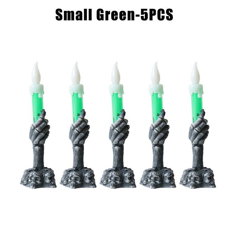 Halloween Witch Finger Skull LED Glowing Candle Light Bar KTV Party Decoration Prop Electronic Pumpkin Lamp