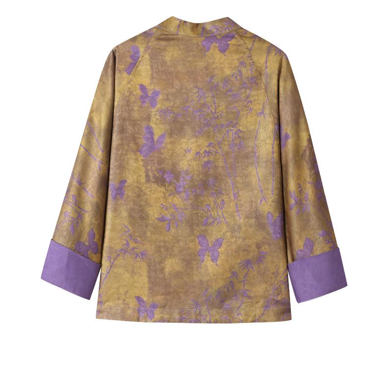 Autumn 2025 Women's Chinese Style Tang Suit Song Brocade Jacket with Frog Buttons