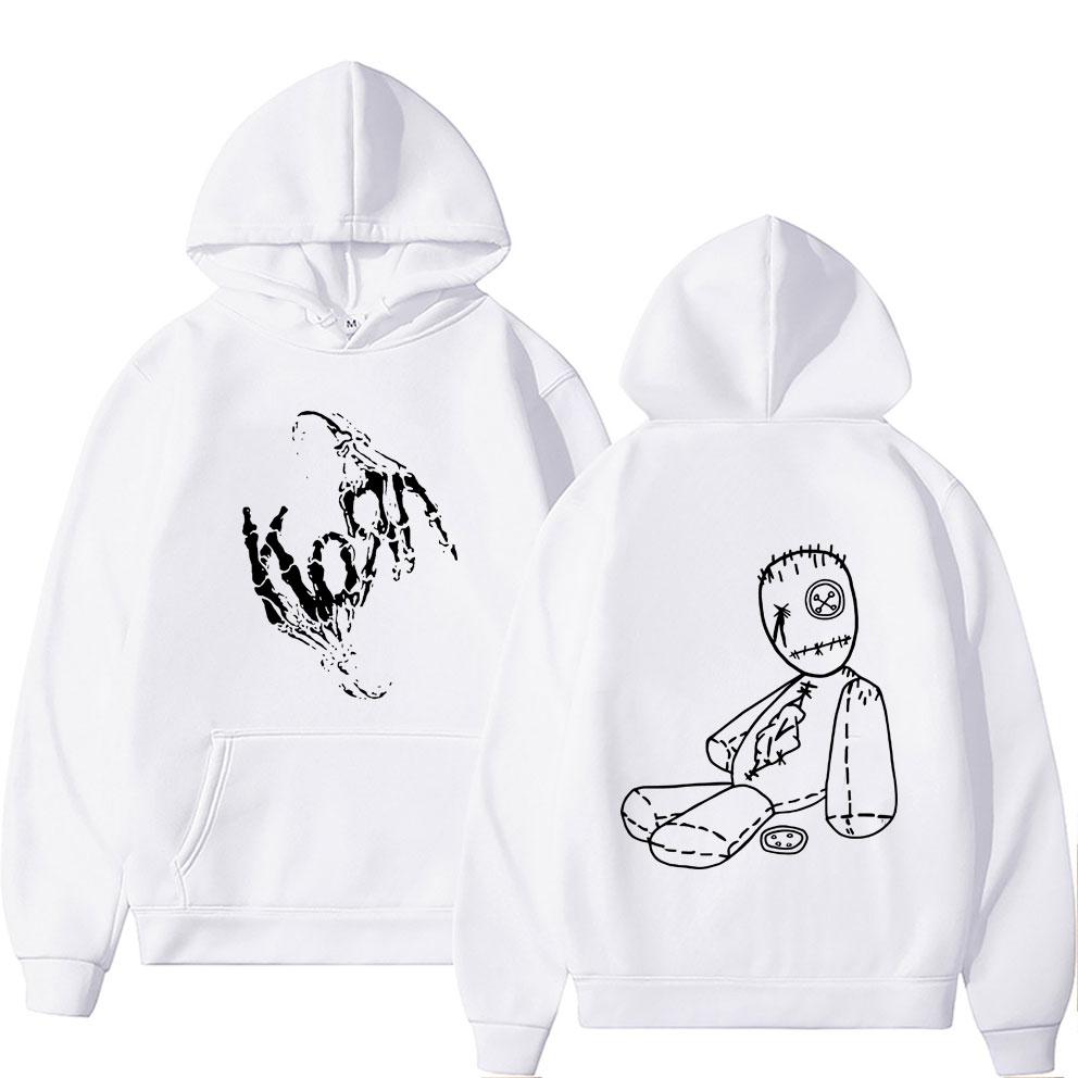 Rock Band Korn Issues Album Cover Graphic Hoodie Men Women Gothic Vintage Streetwear Alternative Nu Metal Music Pullover Hoodies