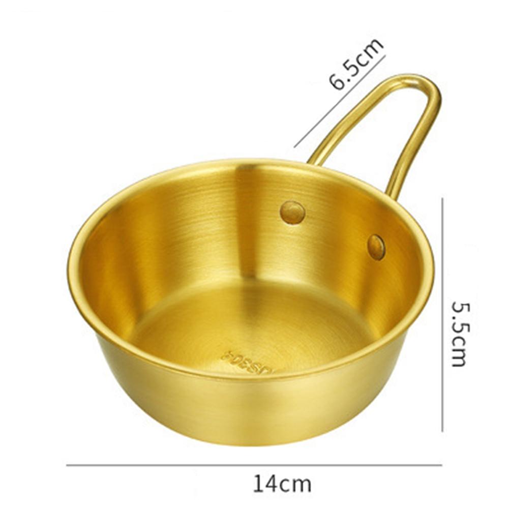 Stainless Steel Rice Wine Bowl with Handle for Sauce and Ice Cream