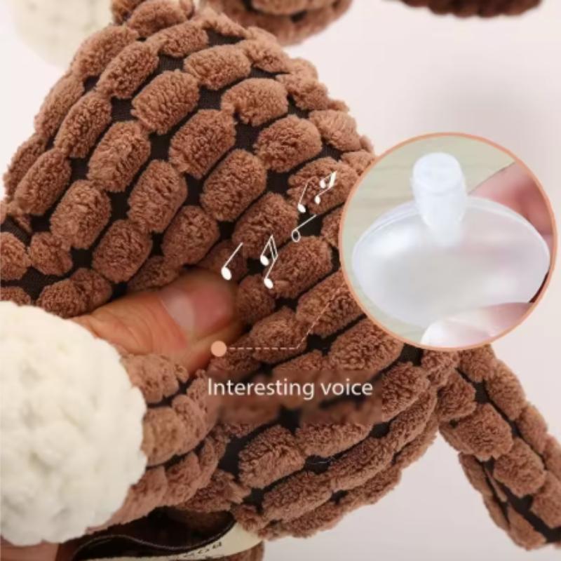 Donkey Shape Plush Dog Sounding Toy Interactive Bite Resistant Molar Training Decompress Pet Supplies for Dogs