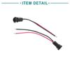 ACROPIX 2pcs Car T5 Panel Light Lamp Bulb Extension Wire Harness Socket Connector Black