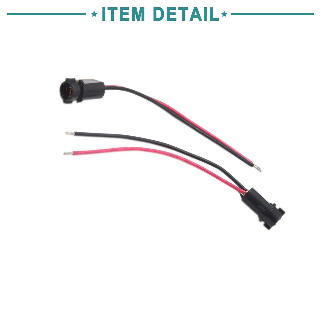 ACROPIX 2pcs Car T5 Panel Light Lamp Bulb Extension Wire Harness Socket Connector Black
