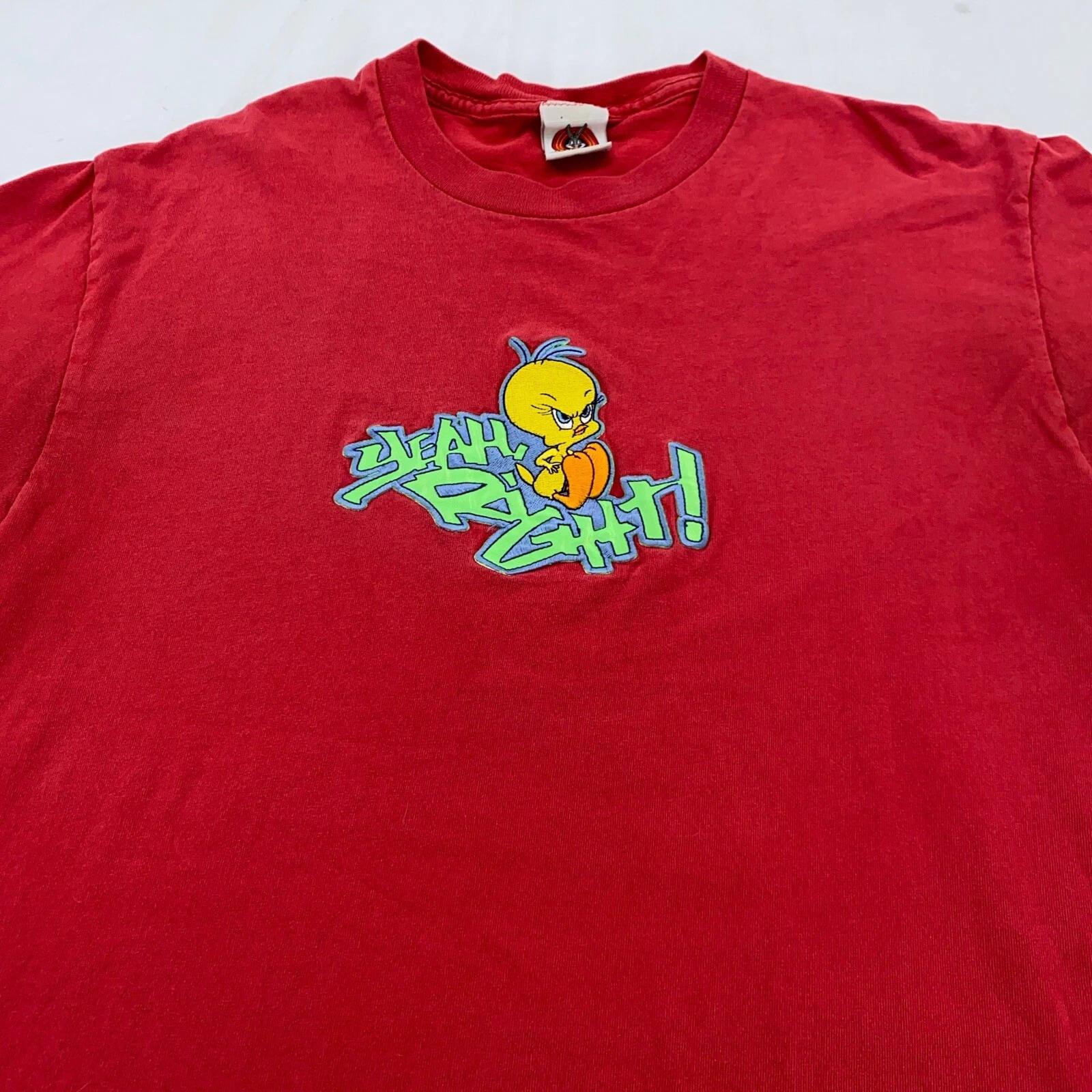 vintage 90s TWEETY BIRD YEAH RIGHT! LOONEY TUNES T-Shirt M looney tunes S