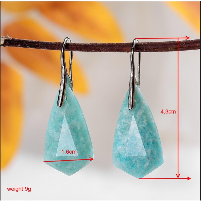 Natural Crystal Earrings, Amethyst Earrings, Cut Diamond Earrings, Christmas Gift, Valentine's Day Gift, Girlfriend Gift, Couple Gift, Birthday Gift