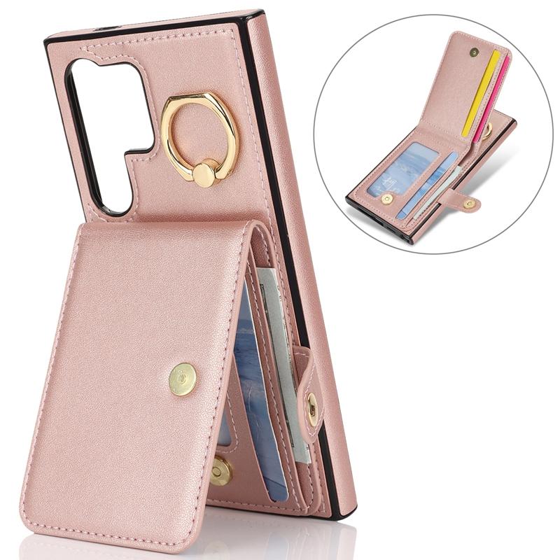 Kickstand Wallet Phone case Shockproof Cover with Ring Holder for Samsung Galaxy S24/S25 Edge/S26 Ultra/A56 5G