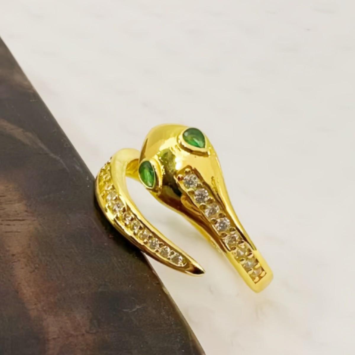 Zodiac Diamond Inlaid Snake Ring for Women - Stylish, Versatile & High-End Feel