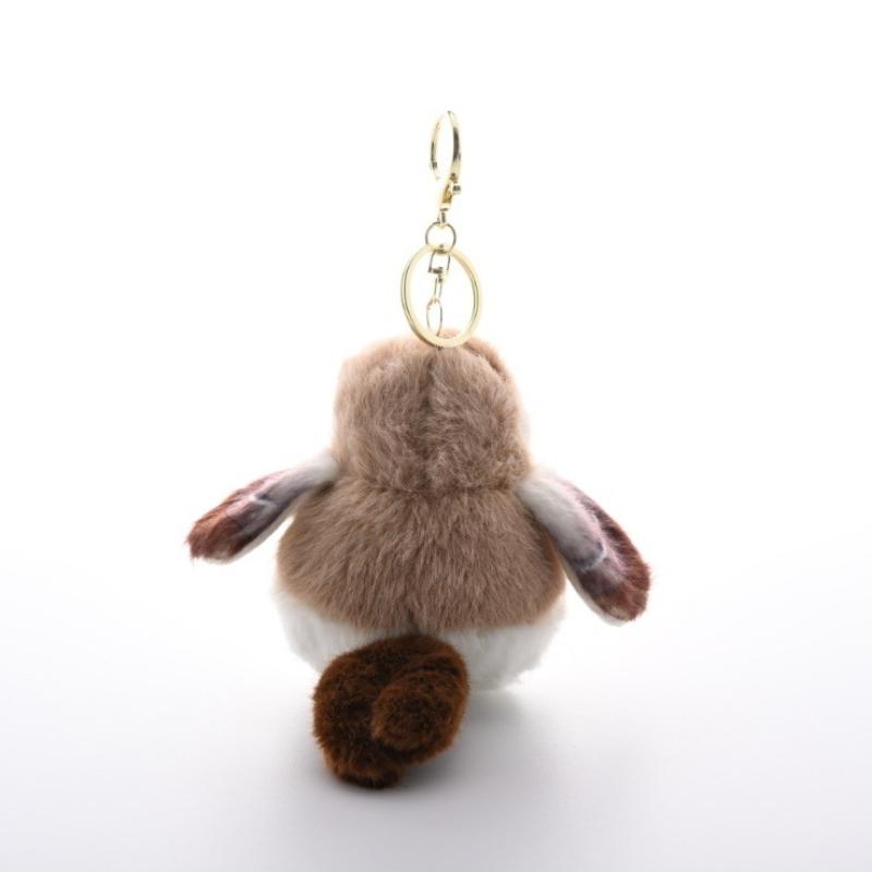 1 Piece Cartoon Chubby Parrot Sparrow School Bag Keychain Cute Bird Plush Pendant Exquisite Birthday Gift Car Decoration