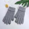 Winter Thickened Solid Color Gloves Simple and Fashionable Knitted Warm Gloves  Outdoor Couple Style Adult Gloves