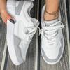 White Shoes Fashion Board Shoes for Women Fashion Casual Walking Shoes Men Leisure Sneakers PU Leather Trainers Waterproof