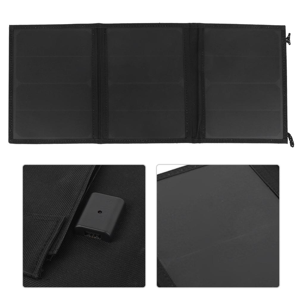 15W 5V Foldable Solar Panel Portable Monocrystalline Silicon Solar Charger for Outdoor Activities
