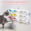 Pet Three-Tier Cat Suction Cup Window Sill Track Toy Ball Cat  Exercise Brain-Teasing Toy Wall-Mounted Self-Entertaining Toy