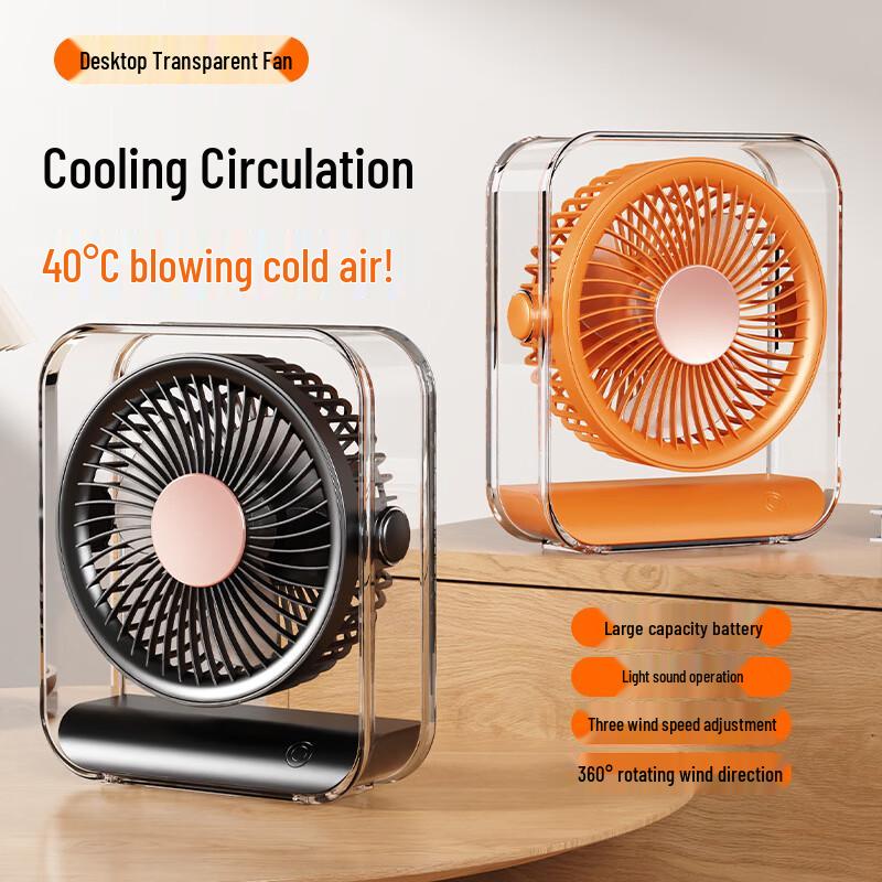ZISIZ Portable USB Rechargeable Desktop Fan