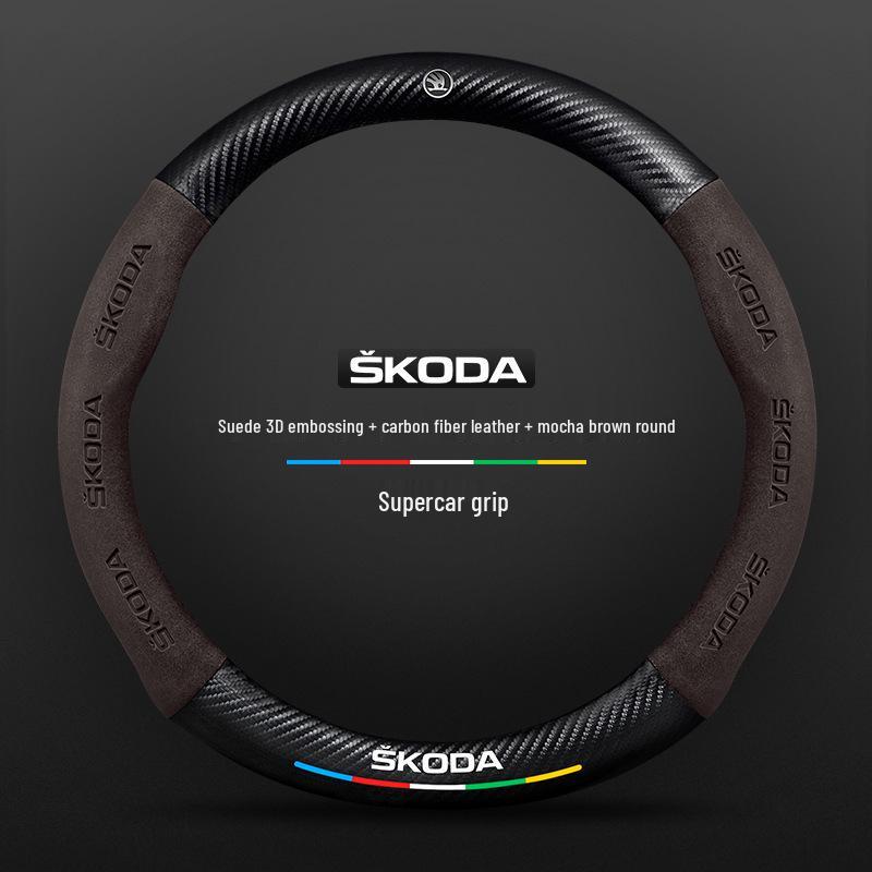Steering Wheel Cover for Skoda: Octavia, Kamiq, Kodiaq GT, Superb, Karoq, Scala