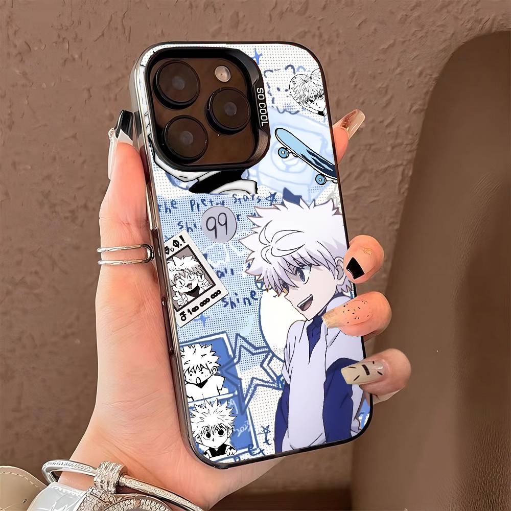 H-Hunter-Hunter Killua Phone Case for iPhone 17 17Air 16 15 14 13 12 11 Pro Max Plus Colorful Silver