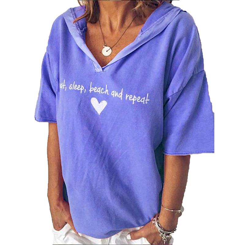 

Sleeve Short Women Loose T Shirts Fashion Ladies Summer Casual Blouse Shirt Tops BluePurple,4XL