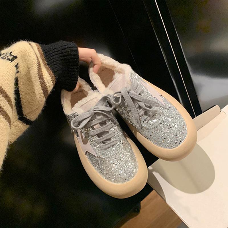 Fashion Dirty Women's Shoes Wool Version Thick Velvet Casual Shoes Platform Thick Bottom Anti-skiing Snow Boots