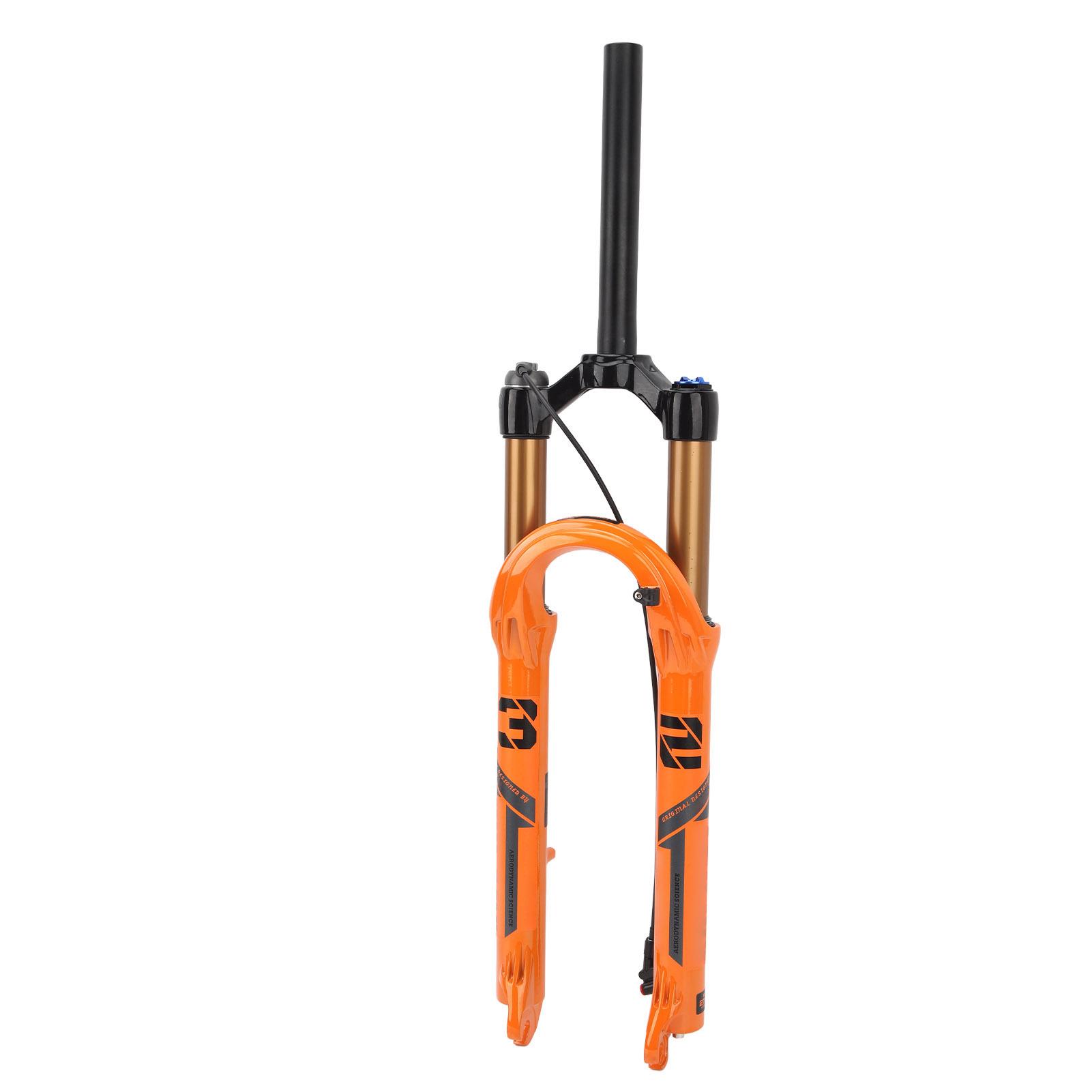 27.5in Bike Suspension Front Fork Mountain Bike Front Forks Bicycle Shock Absorber Front Fork Remote Lockout Orange