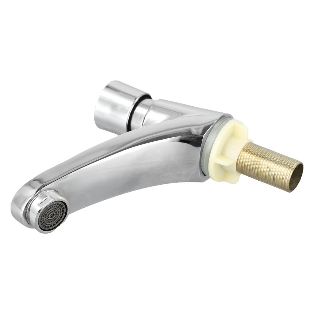 1 Pcs Public Bathroom Time Delay Chrome Plated Self Closing Water Saving Home Bathroom Faucet Accessories