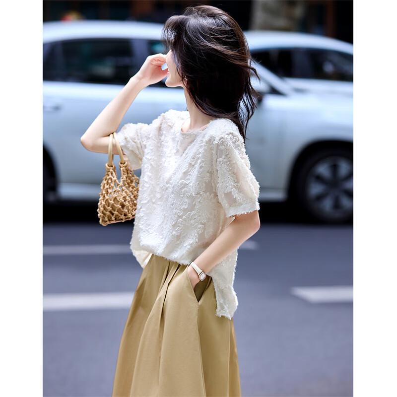Elegant French Style Chiffon Off-Shoulder Top