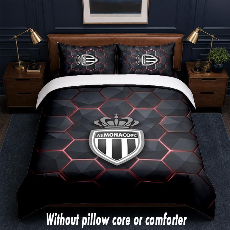 Monaco FC Design Bed Bedding Set 1 Duvet Cover + 2 Pillowcases Soft Breathable Household Bed Linens