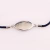 Natural Lapis Lazuli Mother of Pearl Thread Bracelet 925 Sterling Silver Jewelry