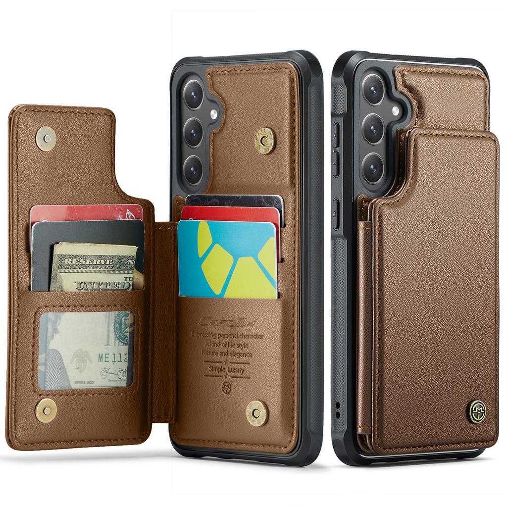 Suitable for Samsung S25Edge phone case, A56 card slot anti-drop leather case, A36 RFID stand protective bottom case