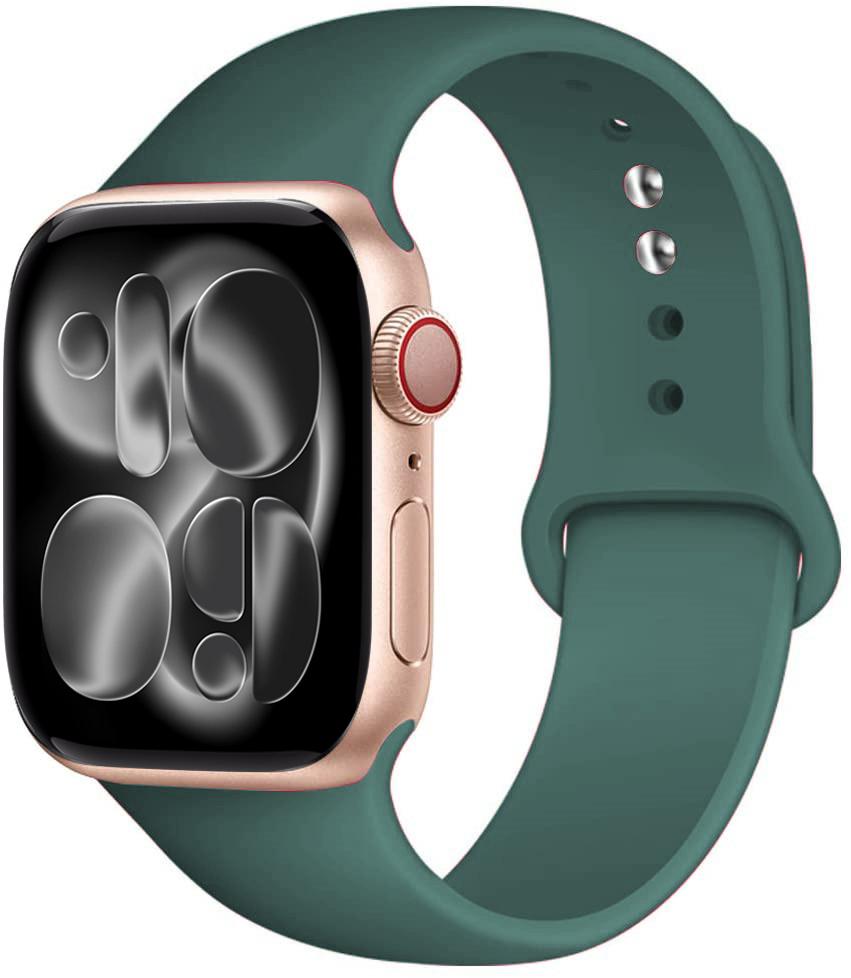 Silicone strap For Apple Watch 11 band 44mm 40mm 49mm 45mm 41mm 38 46mm 42mm correa bracelet iWatch series 9 8 7 6 SE ultra 2 3