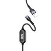 Kabel Lightning USAMS 1,2m Szybkie ładowanie LED Czarny