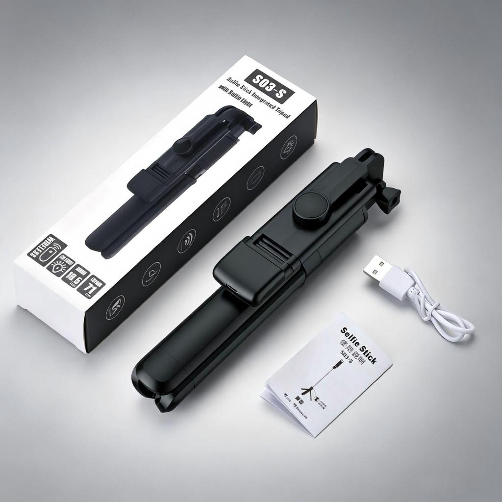 Anti-Shake Bluetooth Selfie Stick, 1.8m Aluminum Alloy, Four-Legged Stand for Mobile Phones and Live Streaming