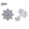 Lightweight Everyday Earrings Women Sunflower One Carat Cubic Flower Shape