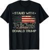 We The People Stand With Donald Trump 2025 USA American Flag Unisex T-Shirt