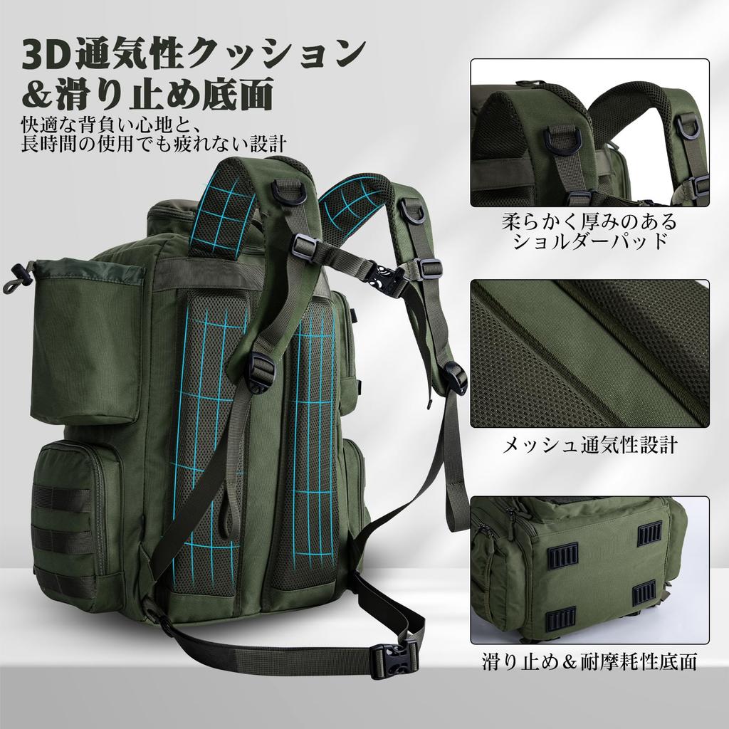 Goture Fishing 45L Large 600D Oxford Fabric with Includes 4 Lure Cases and a Thick Clear Storage Multifunctional for Tackle Perfect for and Outdoor